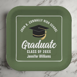 Partei für grüne Absolventen der Armee Custom Squa Pappteller