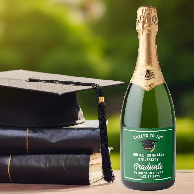 Partei für grüne, weiße Graduate Custom Graduate (Von Creator hochgeladen)