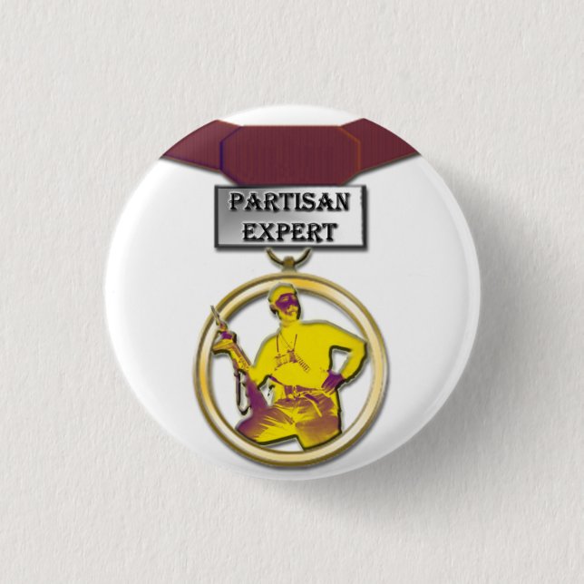 Parteigängerischer sachverständiger Medaillenknopf Button (Vorderseite)