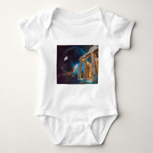 Parthenon Acropolis Griechenland trifft Raumfahrt Baby Strampler