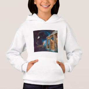 Parthenon Acropolis Griechenland trifft Raumfahrt Hoodie