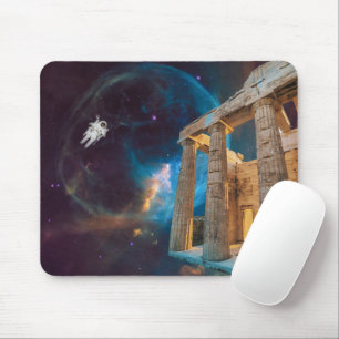 Parthenon Acropolis Griechenland trifft Raumfahrt Mousepad