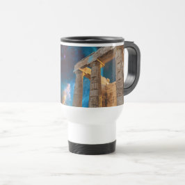 Parthenon Acropolis Griechenland trifft Raumfahrt Reisebecher