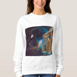 Parthenon Acropolis Griechenland trifft Raumfahrt Sweatshirt