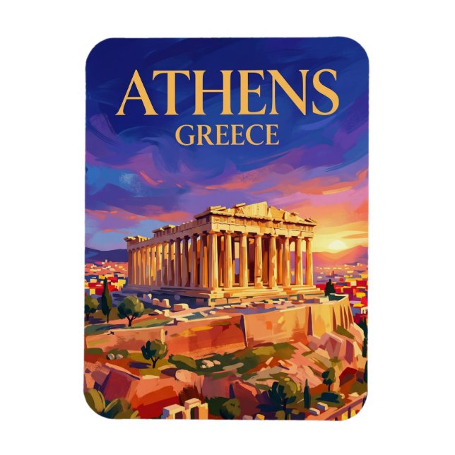 Parthenon (Akropolis) Griechenland Magnet (Vertikal)