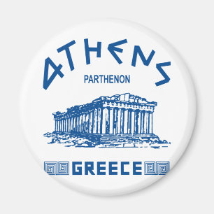 Parthenon - Athen - Grieche (blau) Magnet