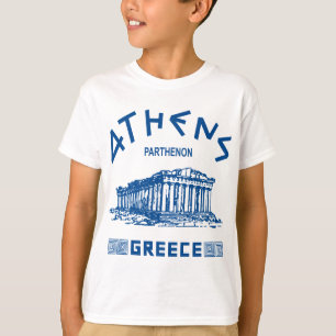 Parthenon - Athen - Grieche (blau) T-Shirt
