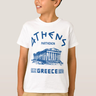 Parthenon - Athen - Grieche (blau) T-Shirt