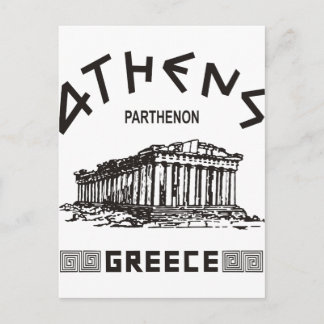Parthenon - Athen - Griechisch (schwarz) Postkarte