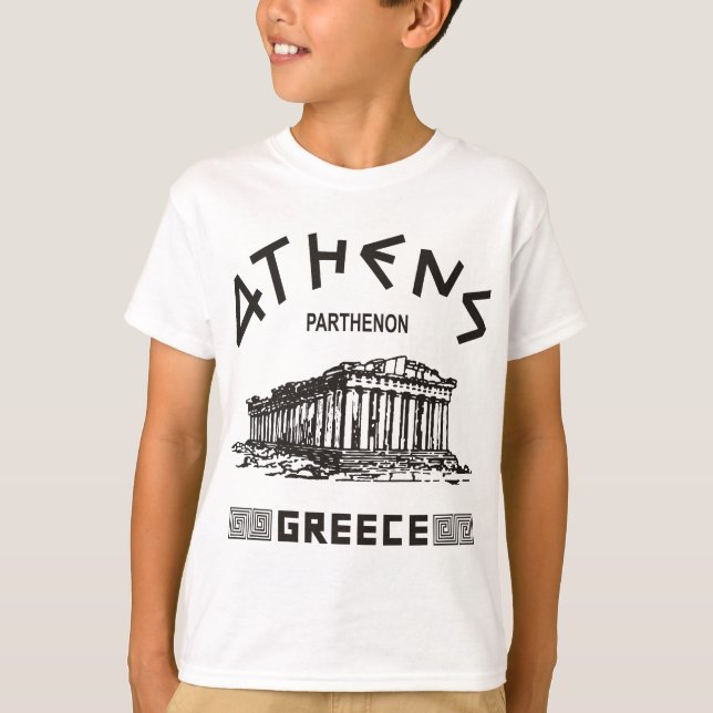 Parthenon - Athen - Griechisch (schwarz) T-Shirt (Vorderseite)