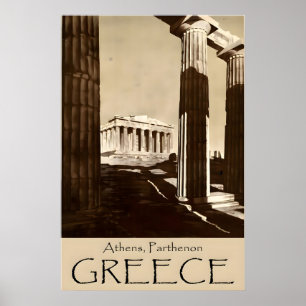 Parthenon-Druck Athen Kunst Griechenland Reiseplak Poster