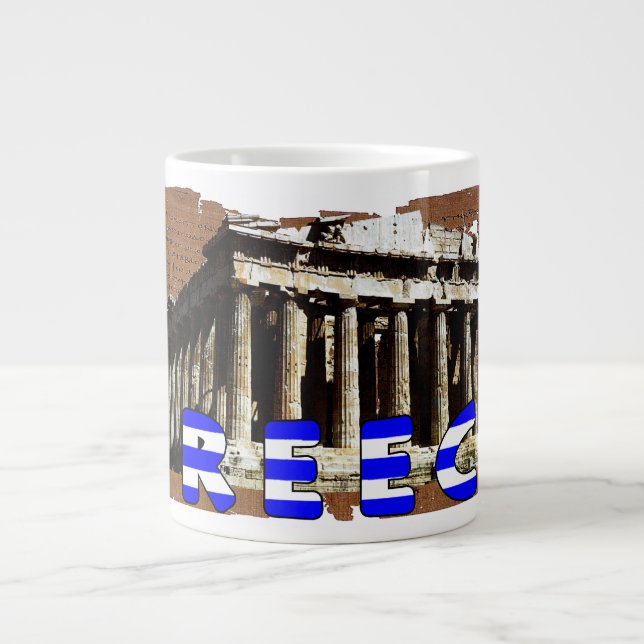 Parthenon Griechenland Jumbo-Tasse (Vorderseite)