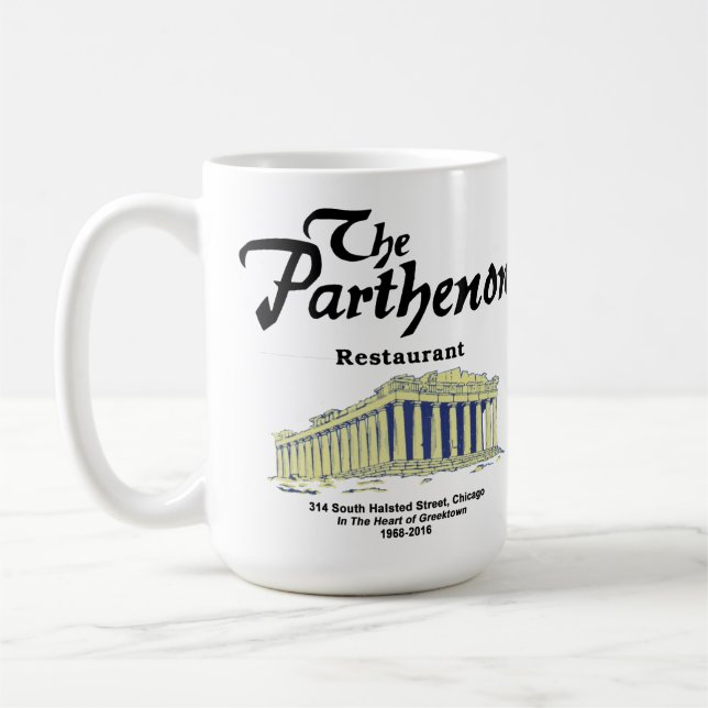 Parthenon Restaurant, Griechen, Chicago Kaffeetasse (Links)