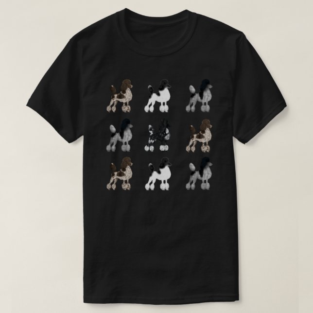 Parti Poodle Parade Klassischer T - Shirt.png T-Shirt (Design vorne)