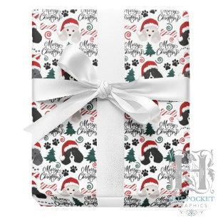 Parti Poodle Weihnachtspapier Geschenkpapier