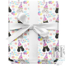 Parti Poodle Wrapping Paper
