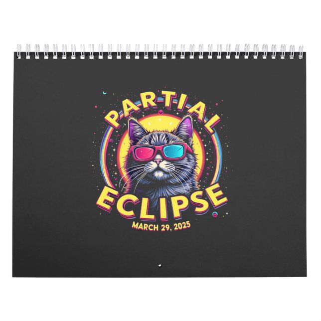 Partial Eclipse 2025 Cat Astronomie KItten Lovers Kalender (Titelbild)
