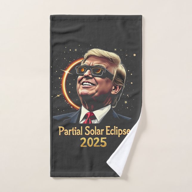Partial Solar Eclipse 2025 Astronomie Trump Handtuch (Handtuch)