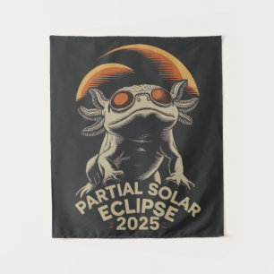 Partial Solar Eclipse 2025 Axolotl Ammph Wandteppich