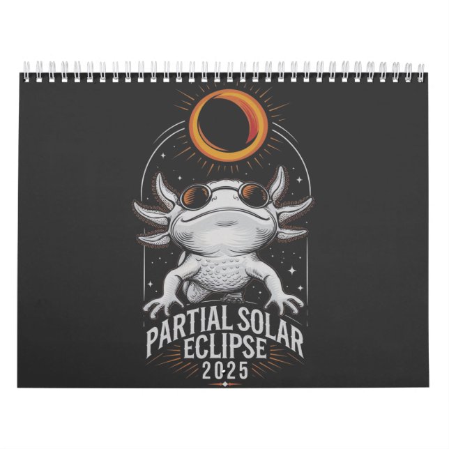 Partial Solar Eclipse 2025 Axolotl Amphibian Kalender (Titelbild)