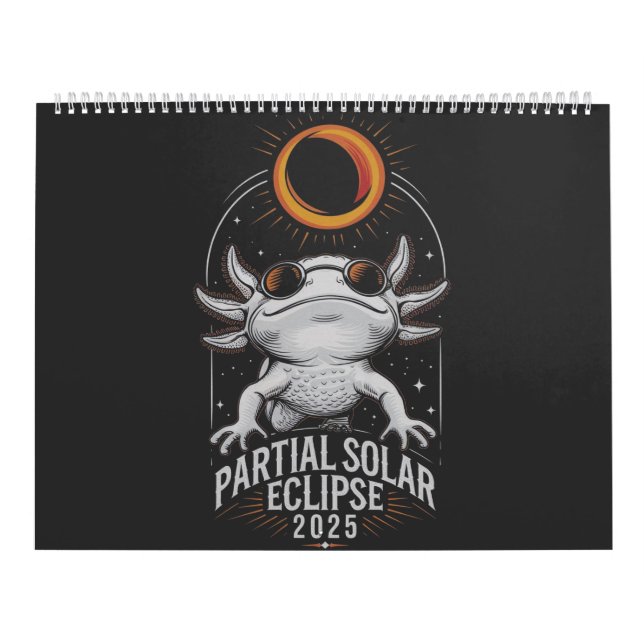 Partial Solar Eclipse 2025 Axolotl Amphibian Kalender (Titelbild)