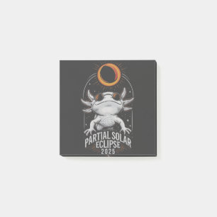 Partial Solar Eclipse 2025 Axolotl Amphibian Post-it Klebezettel