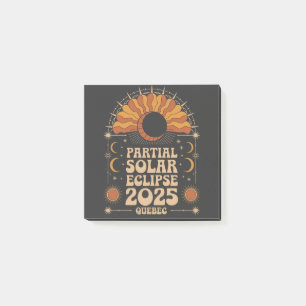 Partial Solar Eclipse 2025 Quebec Kanada Post-it Klebezettel
