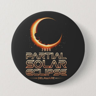Partial Solar Eclipse New Jersey 2025 Button