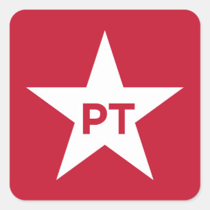 Partido dos Trabalhadores Quadratischer Aufkleber