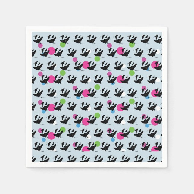 Partie Stingray Farbige Muster Serviette (Vorderseite)