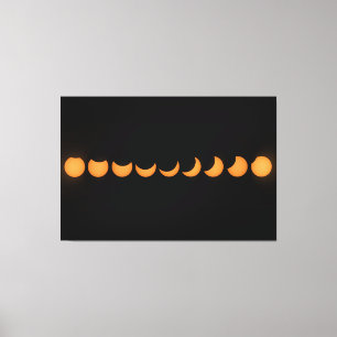 Partielle Solar Eclipse Progress Serie Leinwanddruck