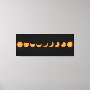 Partielle Solar Eclipse Progress Serie Leinwanddruck