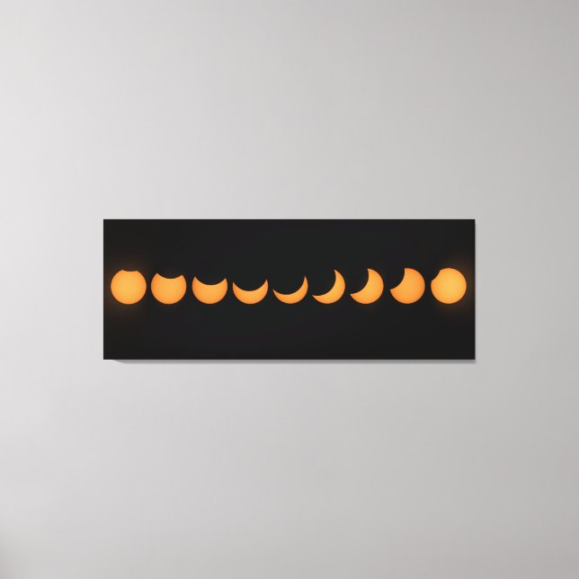 Partielle Solar Eclipse Progress Serie Leinwanddruck (Vorderseite)