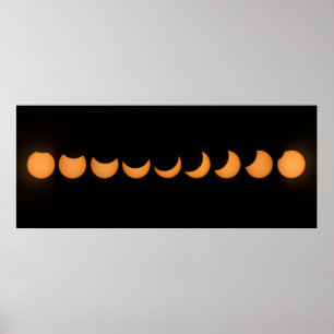 Partielle Solar Eclipse Progress Serie Poster