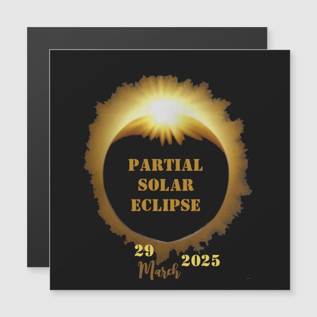 Partielles Solar-Eclipse-Ereignis 2025 Party anzei Magnetkarte (Vorne/Hinten)