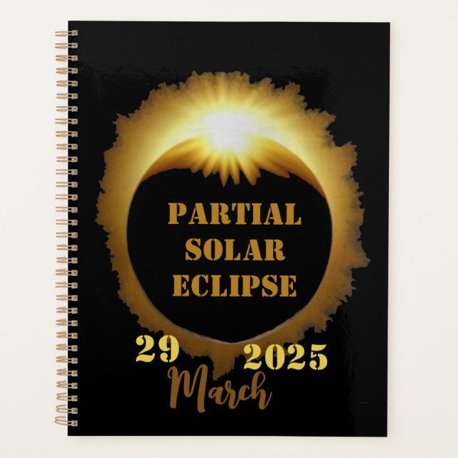 Partielles Solar-Eclipse-Ereignis 2025 Party anzei Planer (Vorderseite)