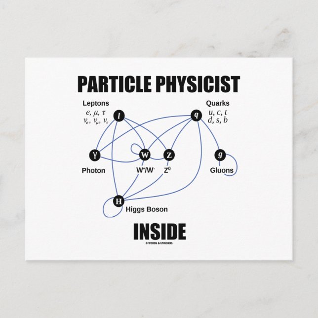Partikel Physiker Inside (Standardmodell Higgs) Postkarte (Vorderseite)