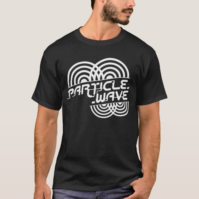 Partikel-Wellen-Weiß T-Shirt (Vorderseite)