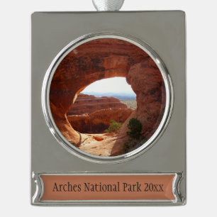 Partition Arch at Arches Nationalpark Banner-Ornament Silber