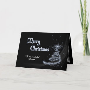 Partner, a Black and white Christmas card Feiertagskarte