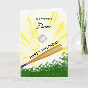 Partner Baseball Birthday Card Karte
