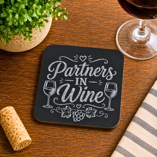 Partner beim Wein Getränkeuntersetzer (Von Creator hochgeladen)