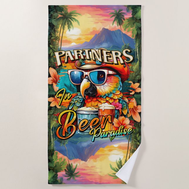 Partner des Bier Paradise Tropical Strandtuch (Vorderseite)