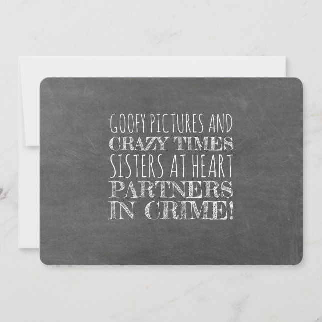 Partner des Crime Funny Bridesmaid-Vorschlags Einladung (Vorderseite)