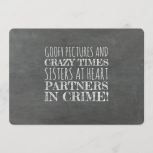 Partner des Crime Funny Bridesmaid-Vorschlags Einladung