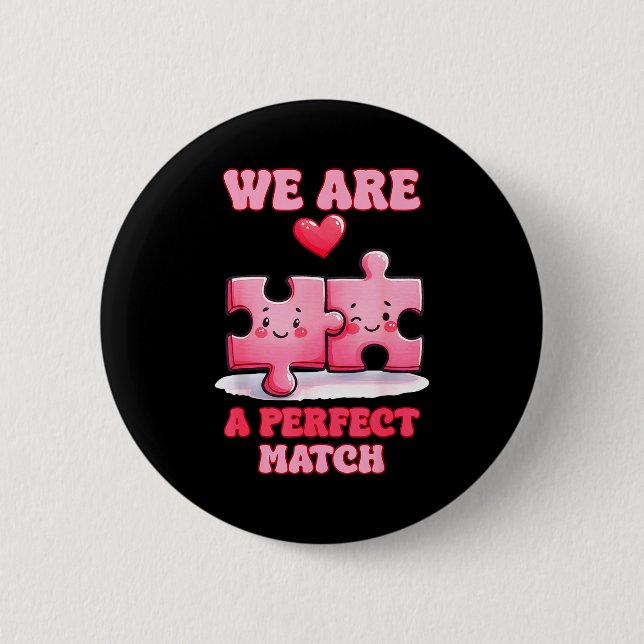 Partner Freund Freundin Paare Geschenke Valenti Button (Vorderseite)