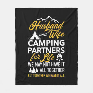 Partner für das Camping von Ehemann und Ehefrau Fleecedecke
