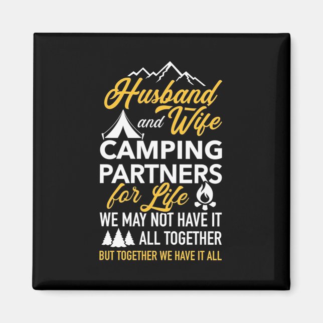 Partner für das Camping von Ehemann und Ehefrau Magnet (Vorne)