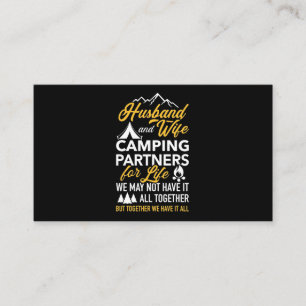 Partner für das Camping von Ehemann und Ehefrau Visitenkarte
