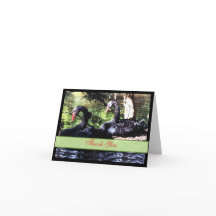 Partner für das Leben Schwarze Schwäne Danke Karte